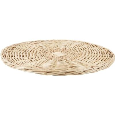 White wicker trivet-TDP1042