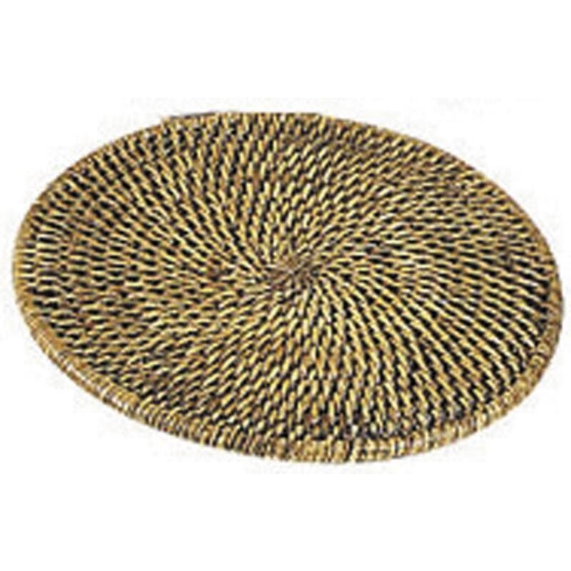 Antique rattan trivet-TDP1282