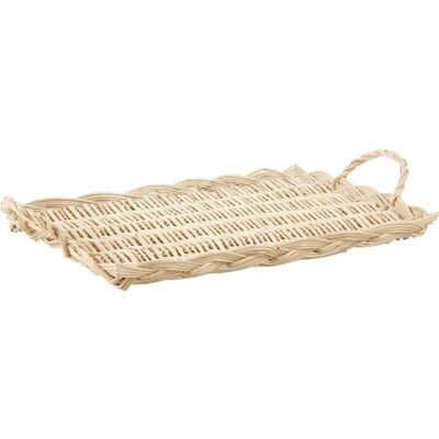 White Wicker Cheese Tray-TPF1281