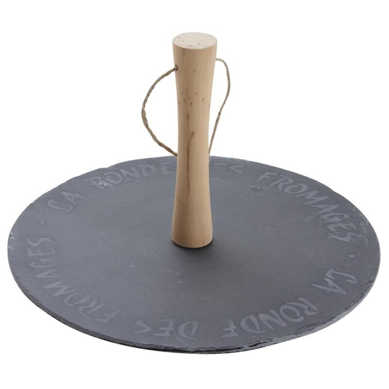 Tagliere per formaggi in ardesia e legno-TPF1660
