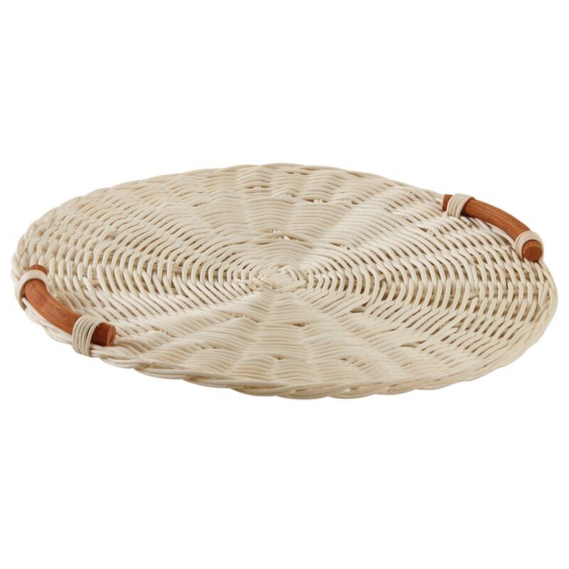 Vassoio per formaggi rotondo in rattan-TPF1670
