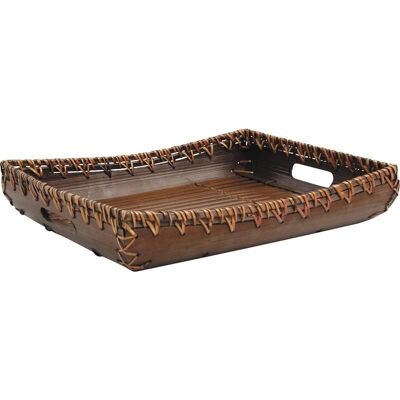 Stained bamboo tray-TPL2190