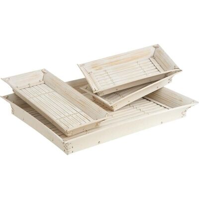 Bleached bamboo trays-TPL221S