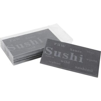 Lot de 4 plateaux sushis ardoise-TPL258S 1