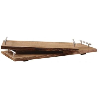 Wooden trays with handles-TPL315S