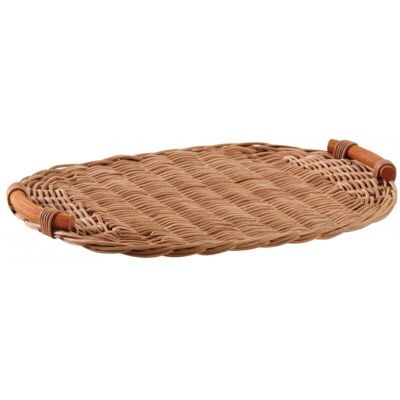 Stained rattan tray-TPL3190