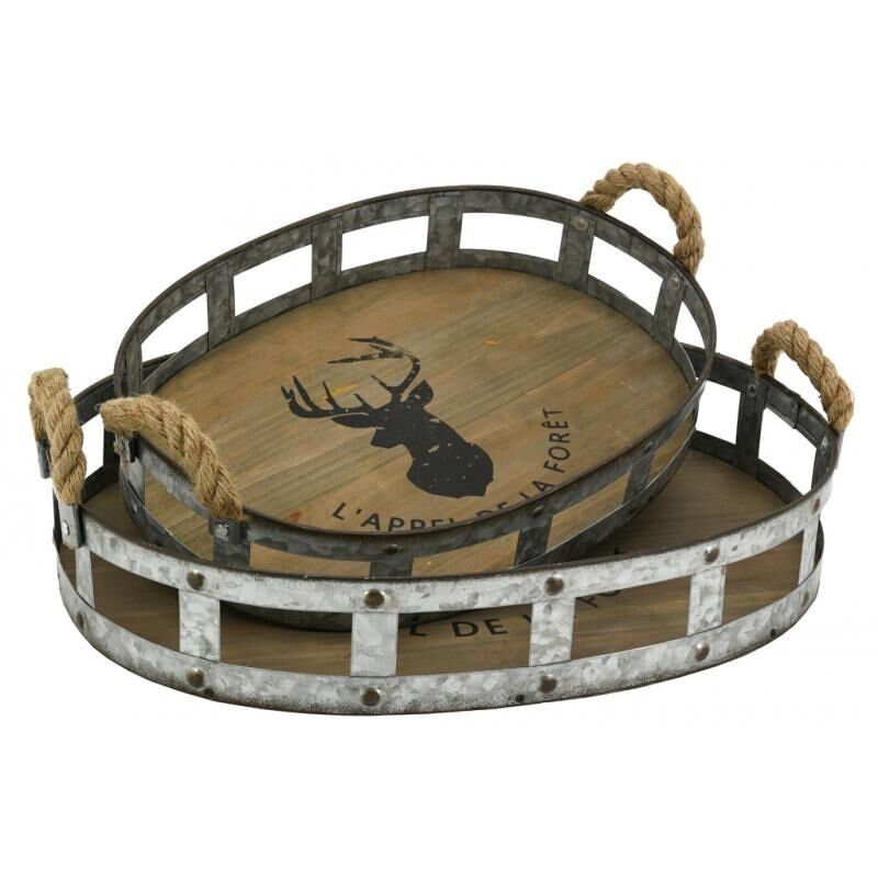 Wood and metal trays The call of the wild-TPL337S