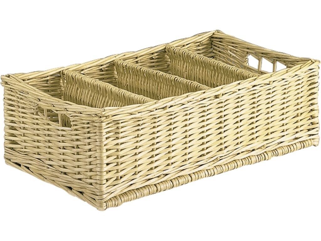 Portaposate in vimini bianco-TRC1130