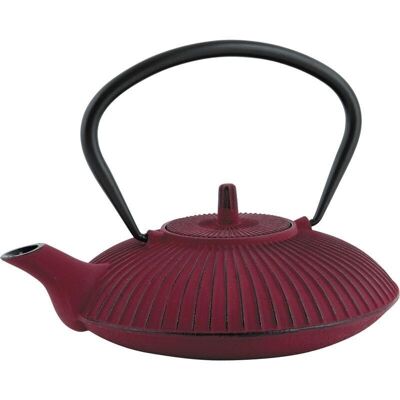 Red cast iron teapot 0.8 l-TTH1060