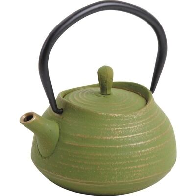 Green cast iron teapot 0.4 l-TTH1130