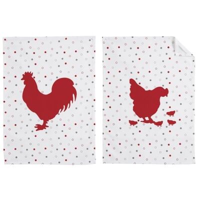 Strofinacci con gallina rossa-TTX147S