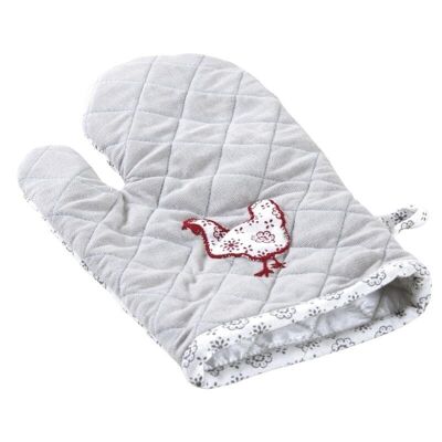 Gant de cuisine poule en coton et lin-TTX1750