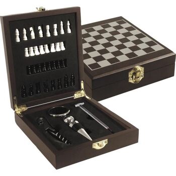 Coffret 4 accessoires de cave + jeu d'échecs-VAC1120
