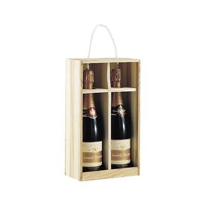 Open box 2 wooden bottles-VBO1170