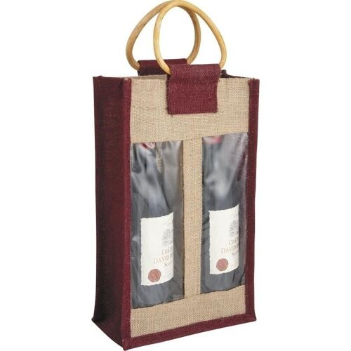 Sac 2 bouteilles en jute-VBO1602