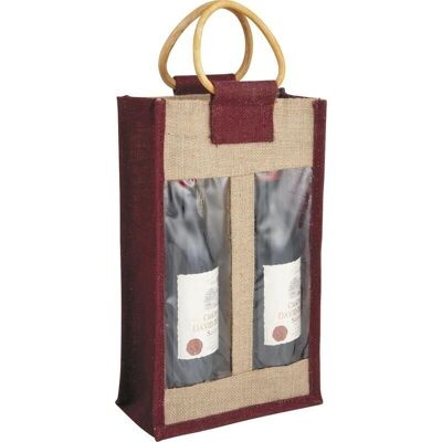 Bolsa 2 botellas en yute-VBO1602