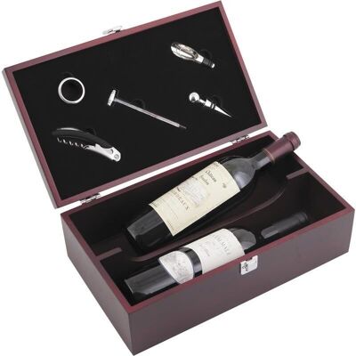 Coffret à bouteilles de vin + 5 accessoires-VBO1820