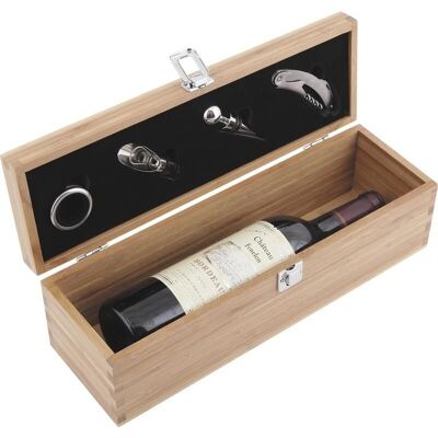 Coffret bouteille de vin + 4 accessoires-VBO1830