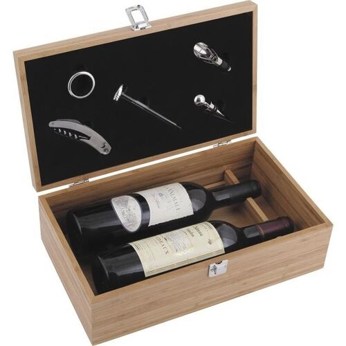 Coffret à bouteilles de vin + 5 accessoires-VBO1840