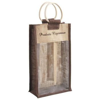 Sac 2 bouteilles en jute-VBO1870