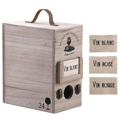 Wooden cubi box 3 liters-VBO1980