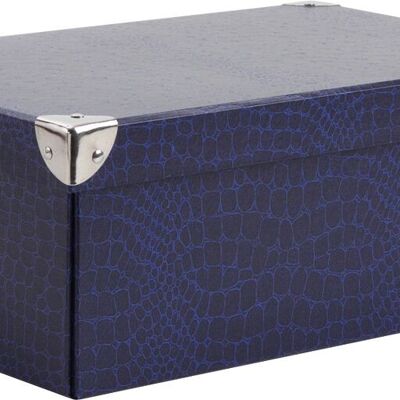 Caja de cartón azul plegable-VBT2350
