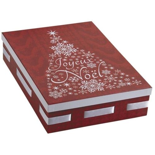 Boite de Noël rectangulaire en carton-VBT2852