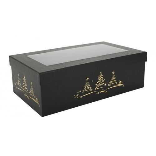Boîte rectangulaire en carton Sapin de Noël-VBT3140