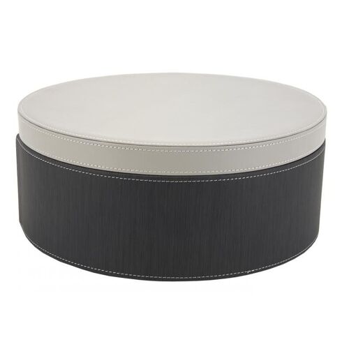 Boîte ronde en polyuréthane texturé-VBT3200