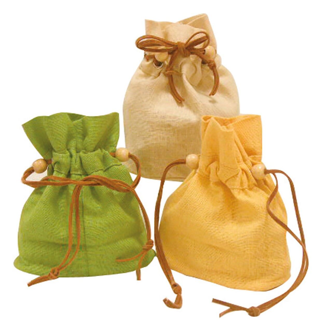 Borsa a mano in cotone e pelle-VCF1170