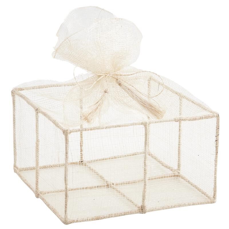 Scatola quadrata in sinamay-VCF1540