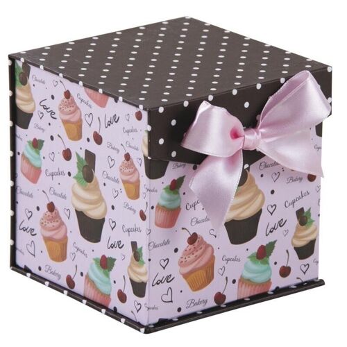 Boîte carrée en carton Cupcakes-VCF1650