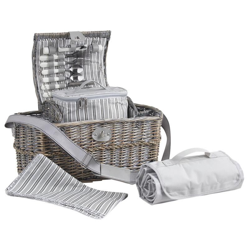 Insulated wicker picnic suitcase-VPI1310C