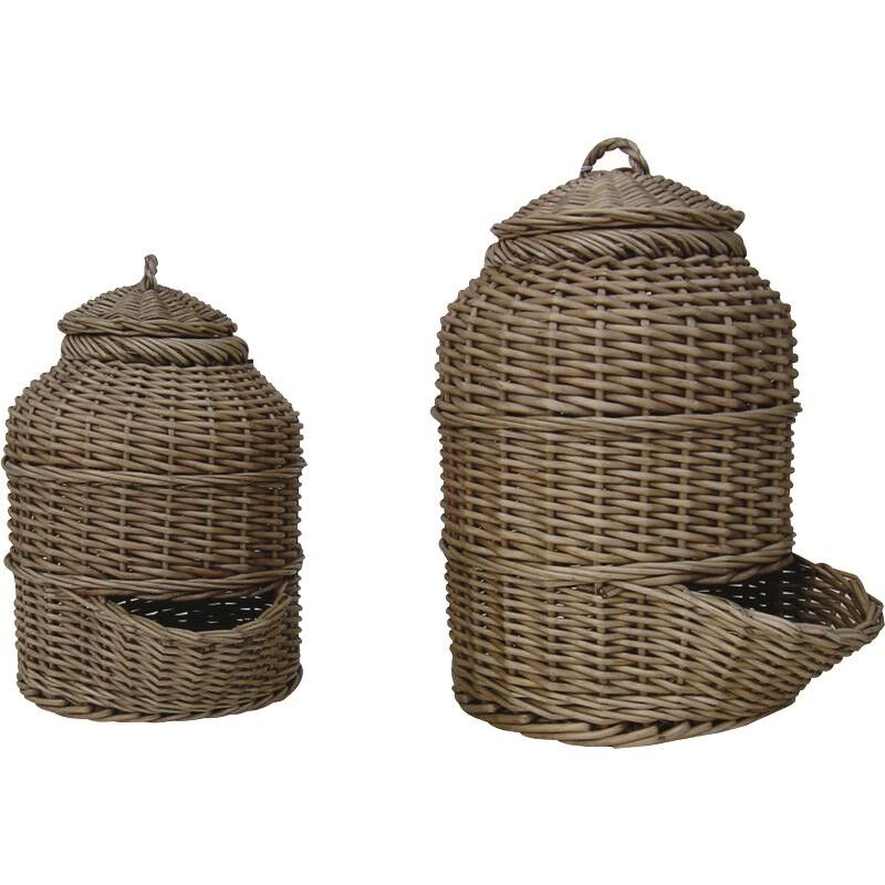 Stained wicker patatière-VRA1152