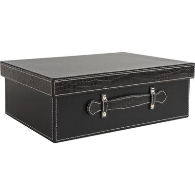 Suitcase in polyurethane croco-VVA1760