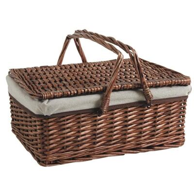 Basket with stained splint lid-VVA1930C