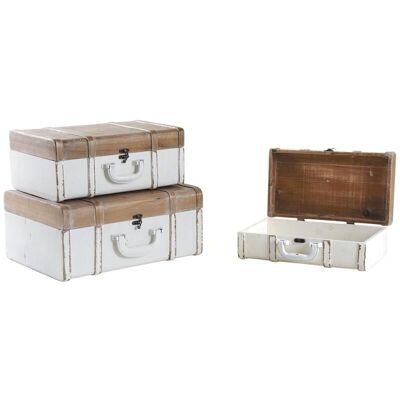 Two-tone bamboo suitcases-VVA195S