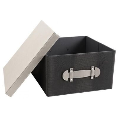 Caja plegable rectangular en poliuretano texturizado-VVA2000