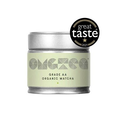 OMGTEA Té verde Matcha orgánico de grado AA - 30 g - Ganador de Great Taste 2021