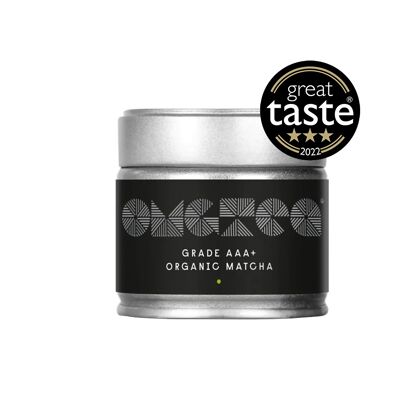 OMGTEA AAA+ Grade Organic Matcha Green Tea - 30g - 3 STAR Great Taste Winner 2022
