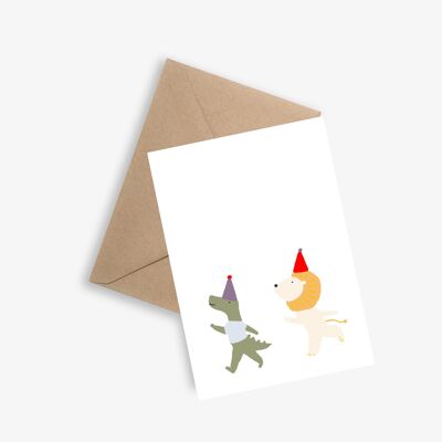 Simple birthday card - party spirit