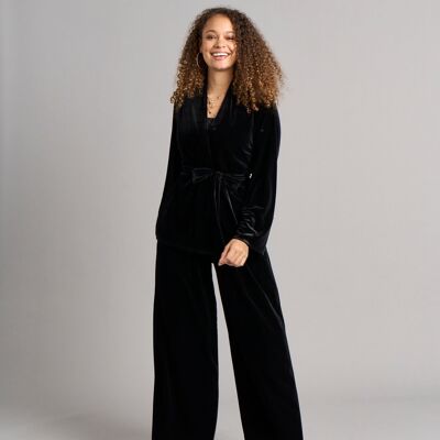 Lynne Velvet Co-ord Set - Black