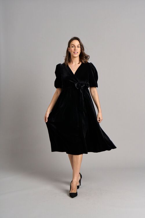 Tanya Velvet Dress - Black