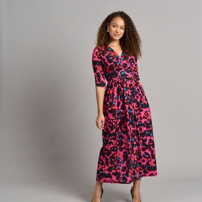 Sonia Bandkleid mit Leopardenmuster - Pink