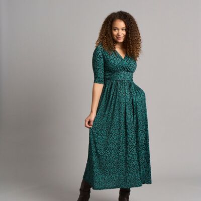 Sonia Leopard Print Dress - Green
