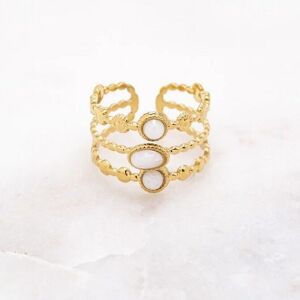 Bague Pietra - Nacre blanche