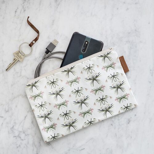 Cosmetic bag (flat) - Amaryllis Pattern