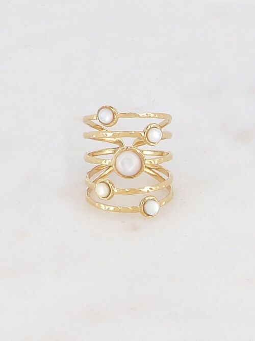 Bague Louisana - Nacre blanche