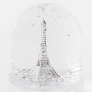 Mini boule à neige tour Eiffel argentée (lot de 12) 2