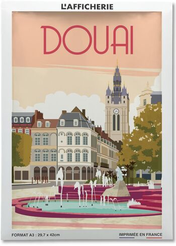 Affiche illustration de la ville de Douai 2